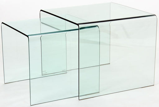 Angola Contemporary Glass Nest of Tables