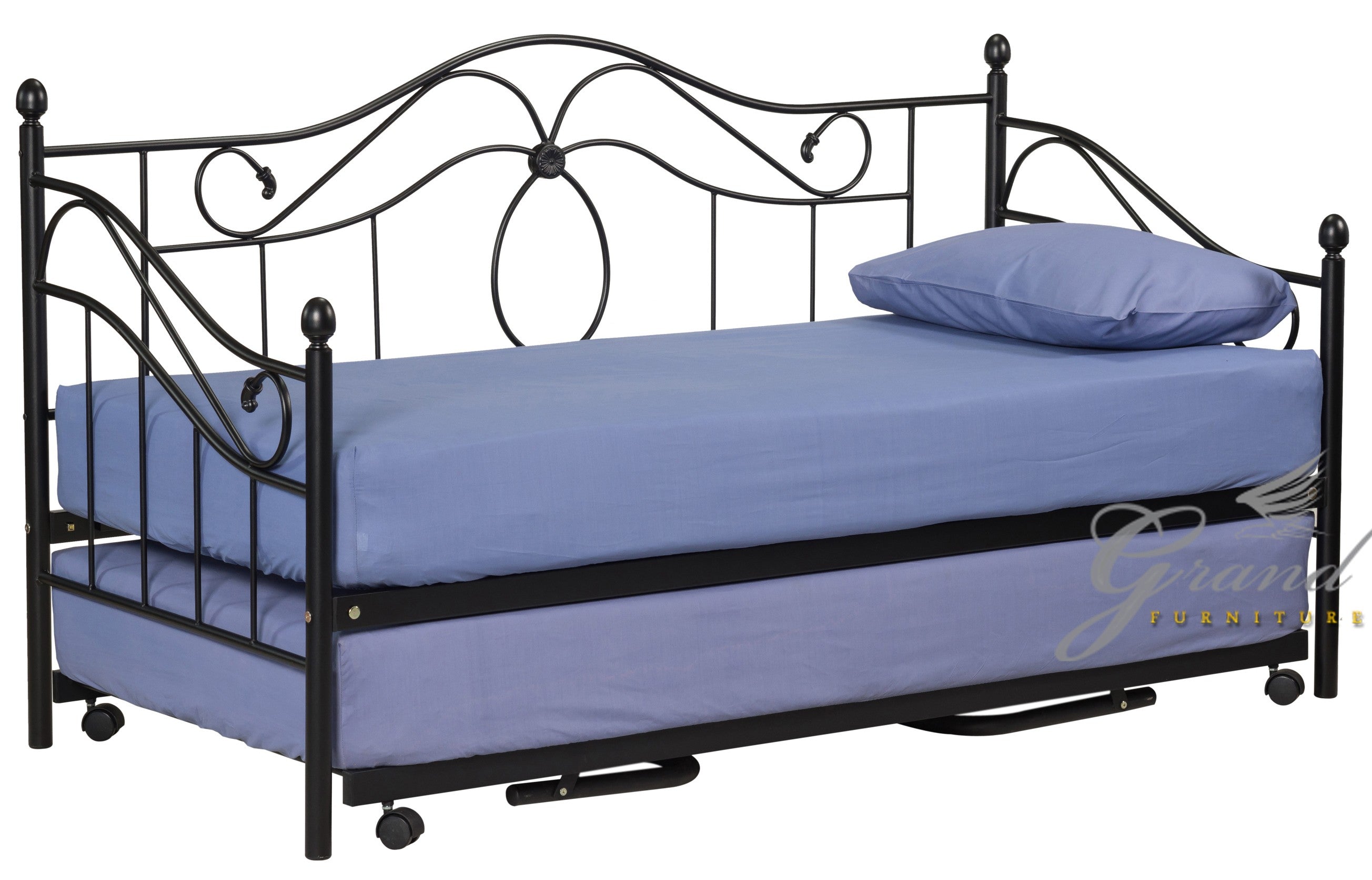 Sydney Black Day Bed with Trundle