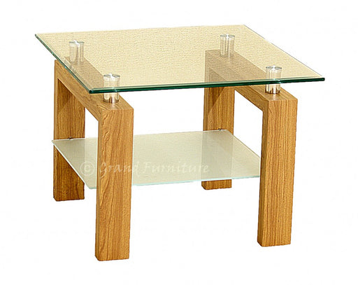 Adina Clear Glass Side/Lamp Table