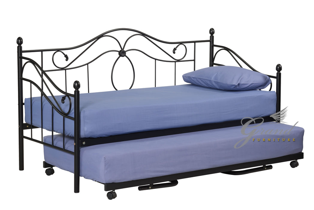 Sydney Black Day Bed with Trundle