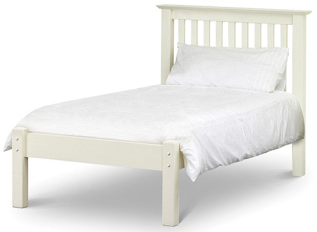 Barcelona White Wooden Low Foot End Bed Frame