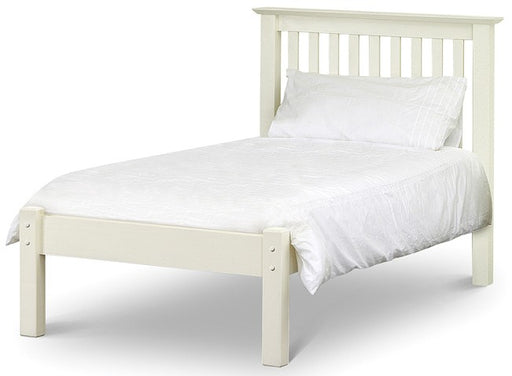 Barcelona White Wooden Low Foot End Bed Frame
