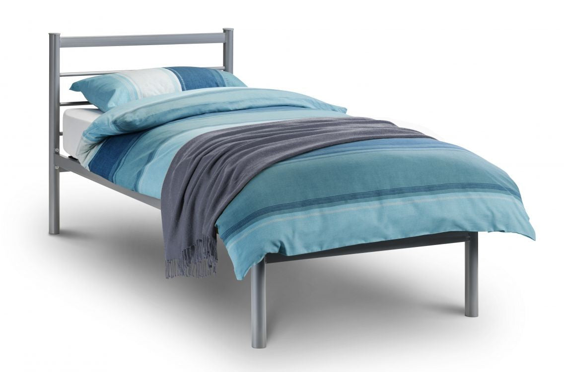 Alpen Contemporary Silver Metal Bed Frame