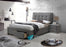 Denver Upholstered Storage Bed in Charcoal and Light Grey