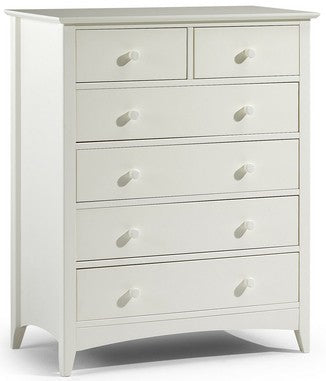 Cameo Stone White 4+2 Chest of Drawers